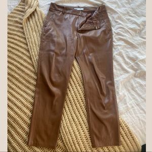 Zara Brown Leather Pants